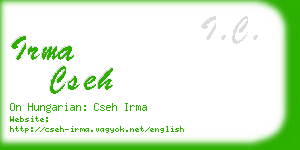 irma cseh business card